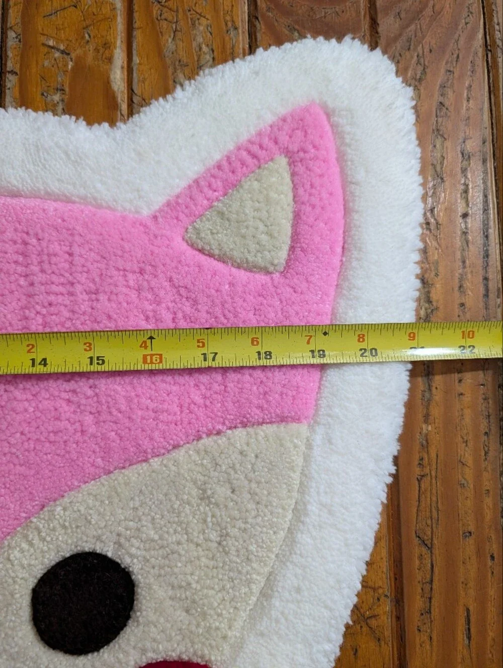 Handmade Pink Fox Accent Rug - Plush Home Accent